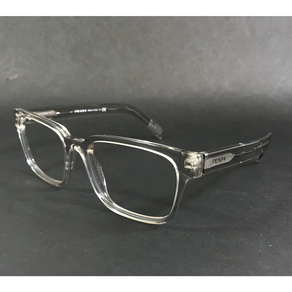 Prada Eyeglasses Frames VPR15W U43-1O1 Crystal Clear Squre Full Rim 53-18-145